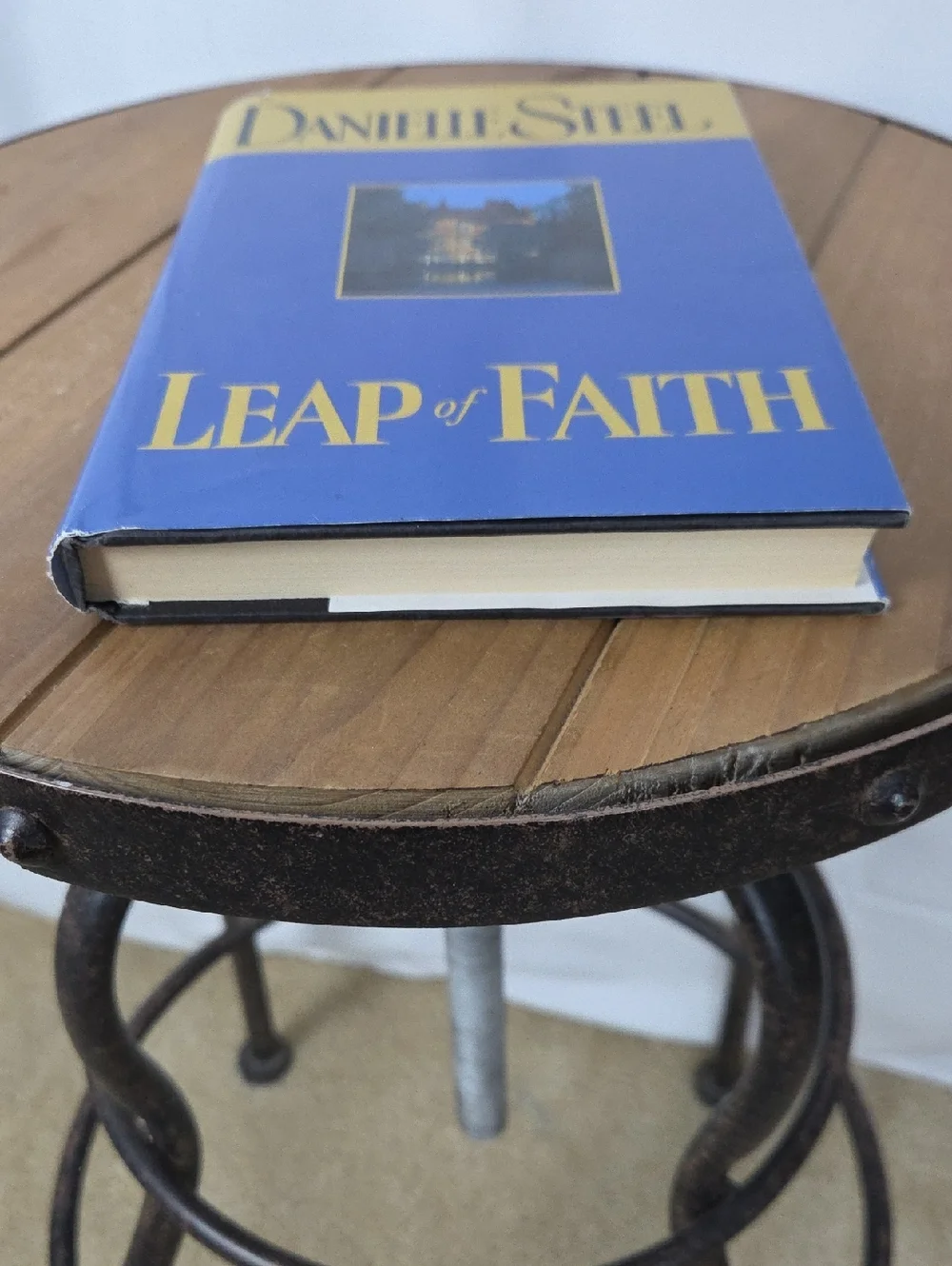 Hardcover..Danielle Steel Leap of Faith Hardcover Book - Blue & Yellow
